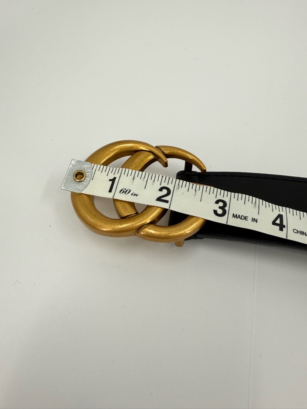 Gucci GG Marmont Wide Belt Black Leather Size 85/34 - Picture 13 of 13